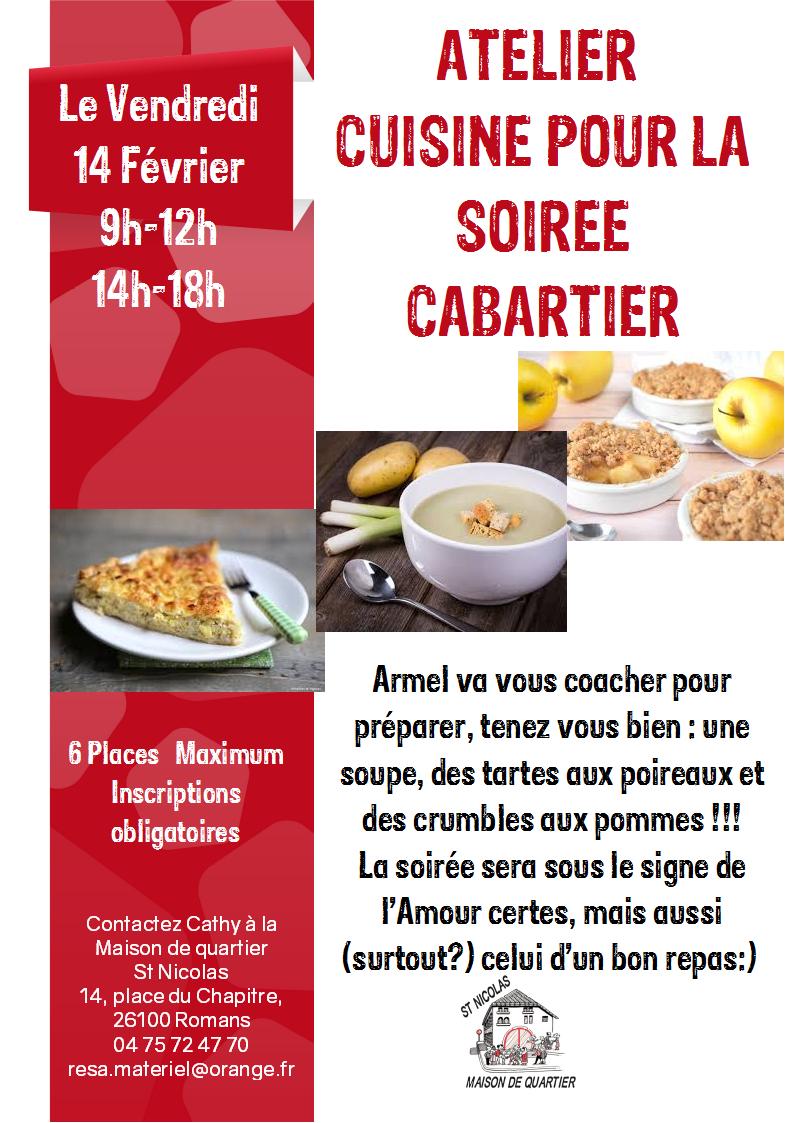 2020.02.14 Affiche CUISINE CABARTIER