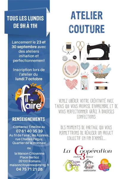 affiche atelier couture