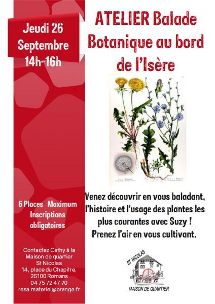 affiche SORTIE DECOUVERTE PLANTES 26 09