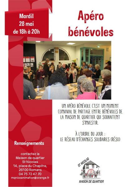 Affiche apéro bénévoles