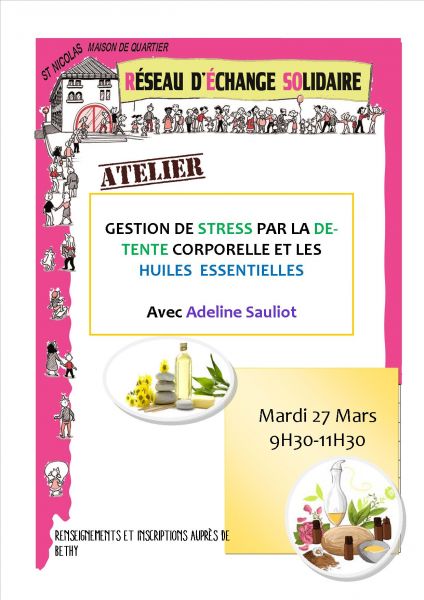 Gestion de stress par la detente Corporelle et huilles essentielles