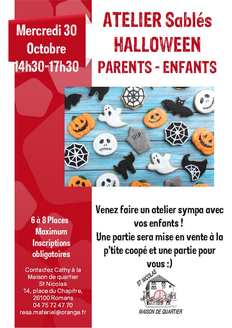 affiche sablés Halloween 30 oct