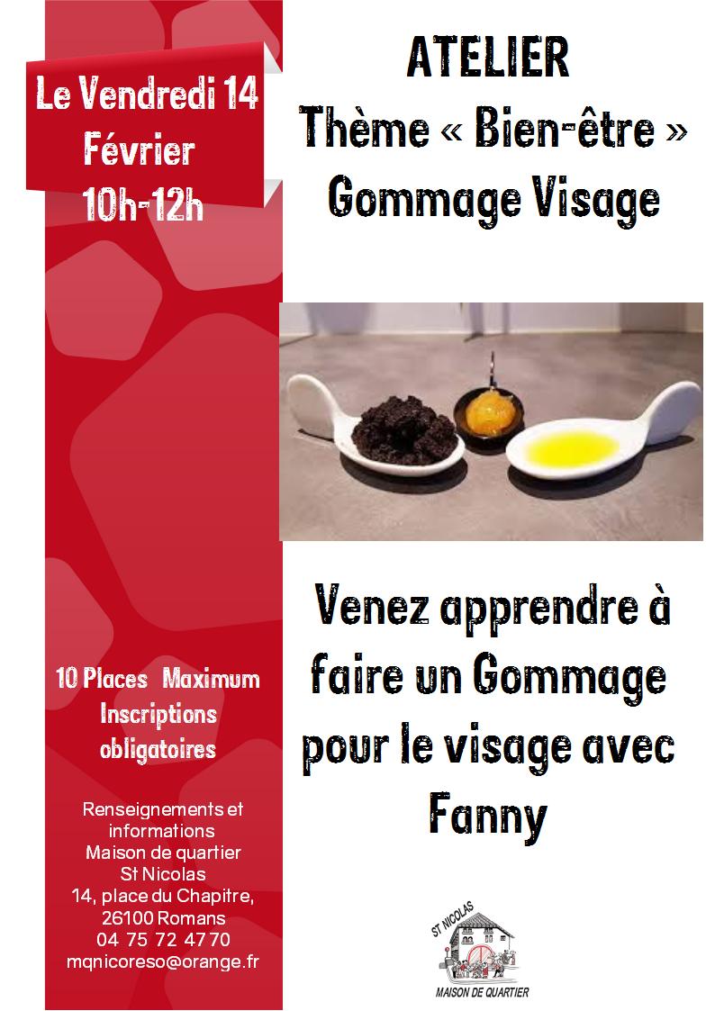 affiche Gommage visage café 14 Février